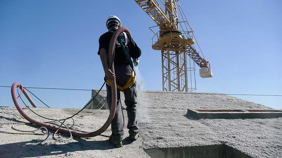 Proyectado de celulosa en obra nueva